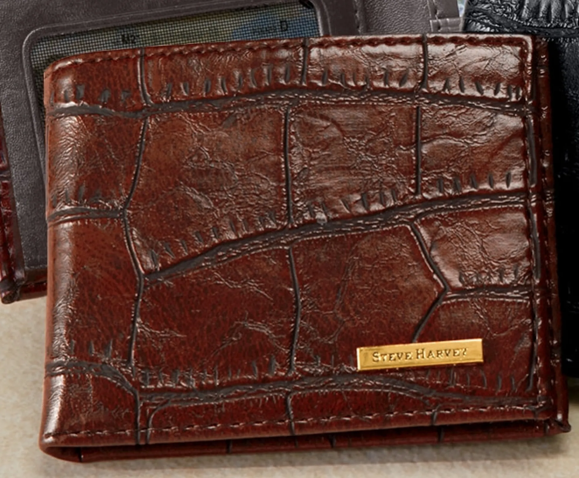 Croco Bi-Fold Wallet by Steve Harvey