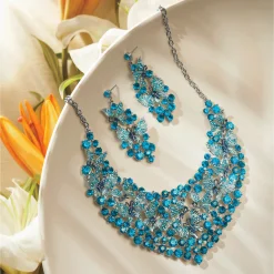 Crystal Butterfly Necklace & Earring Set