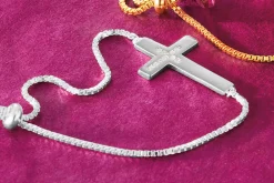Diamond Cross Adjustable Bracelet