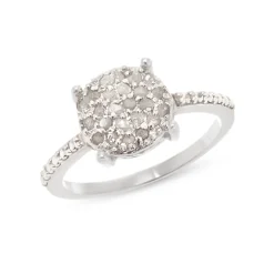 Diamond Round Cluster Ring