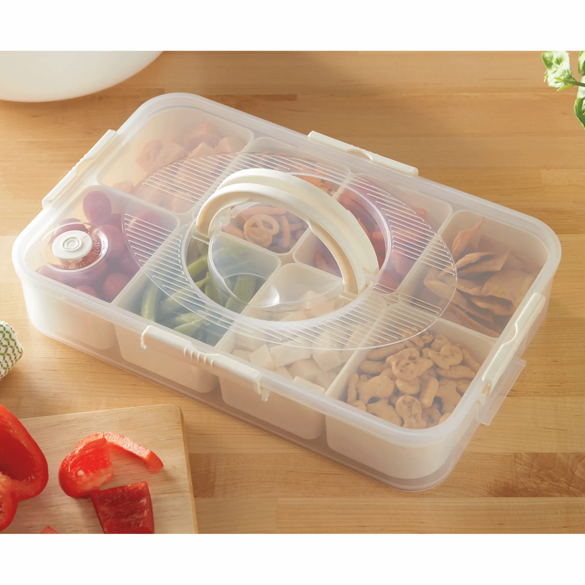Divided Container with Lid & Handle