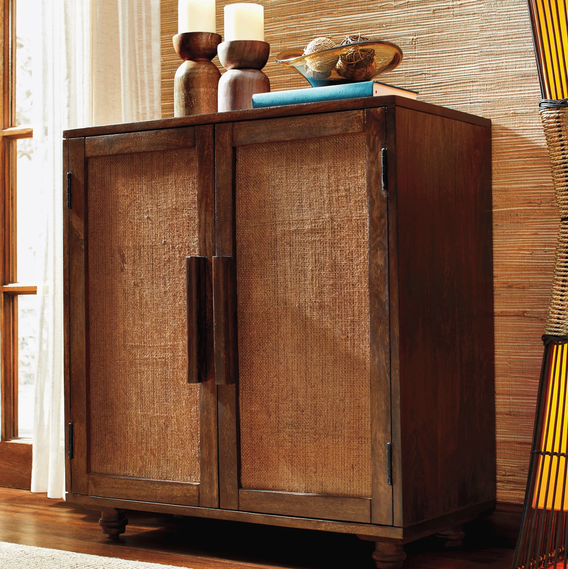 2-Door Jute Cabinet