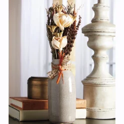 Dried Grasses and Roses Floral Arrangement