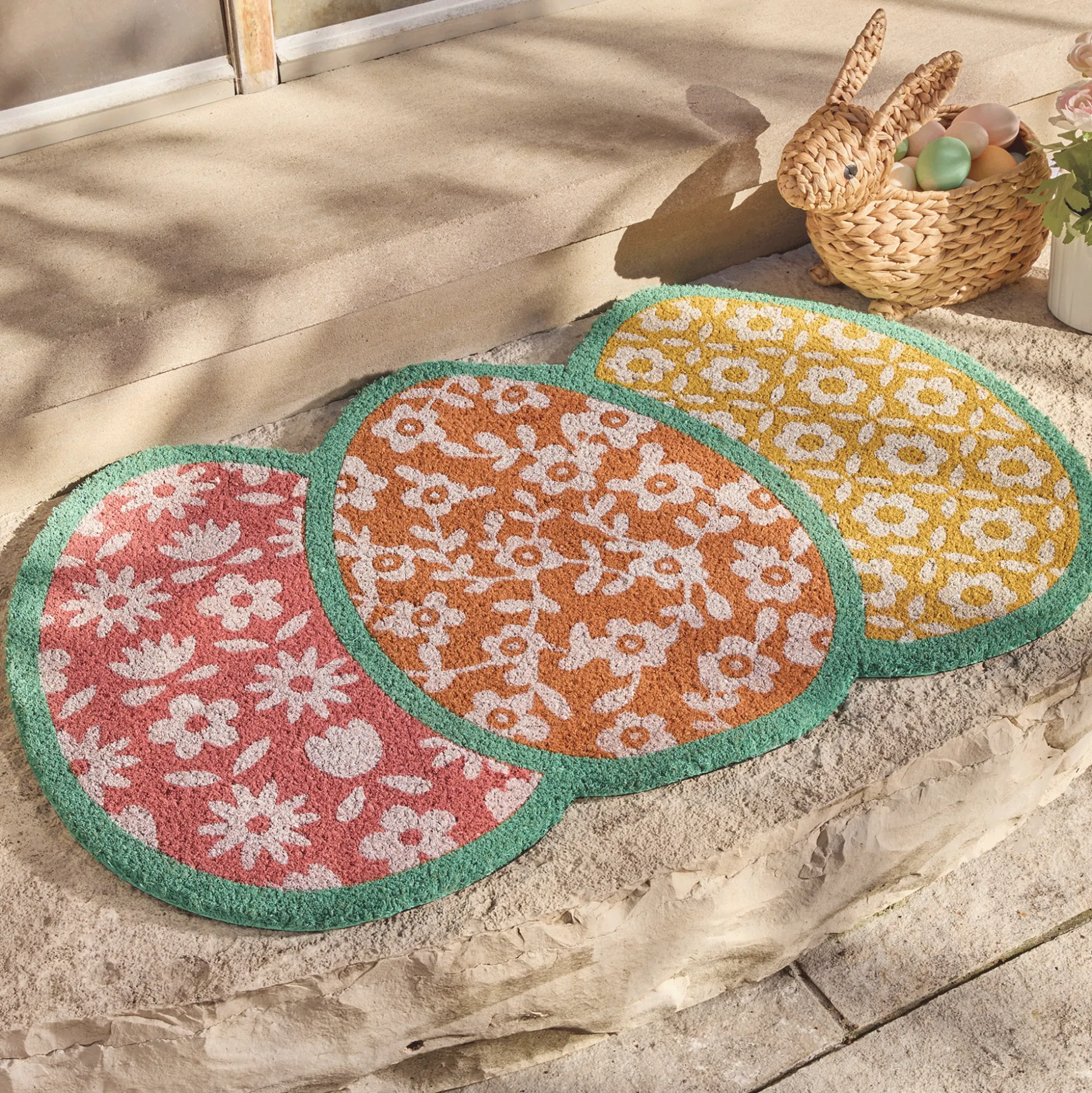 Easter Egg Trio Coir Mat - 22" x 36"