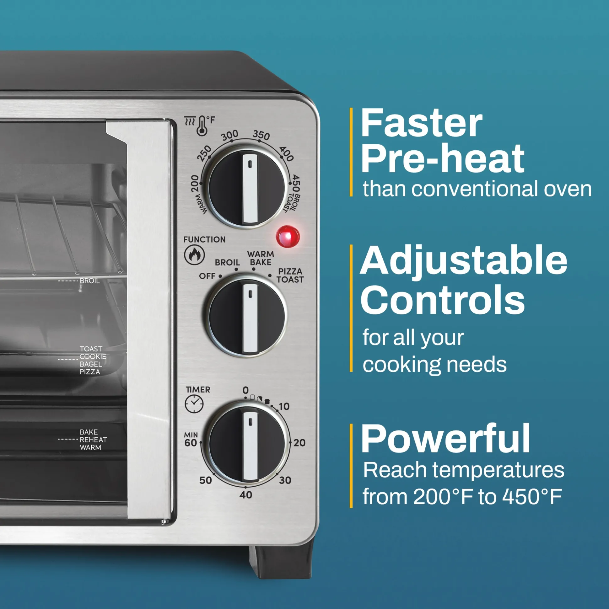 Elite Gourmet Double French Door Toaster Oven