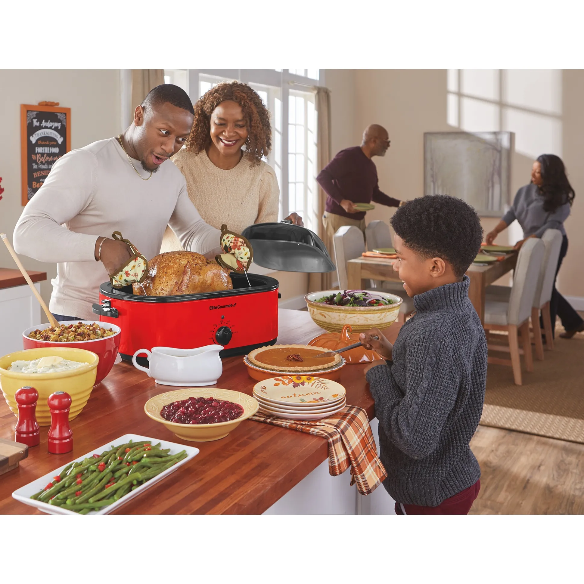 Elite Gourmet 18-Quart Electric Roaster with Lid