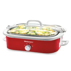 Elite Gourmet 3.5-Quart Slow Cooker with Locking Lid