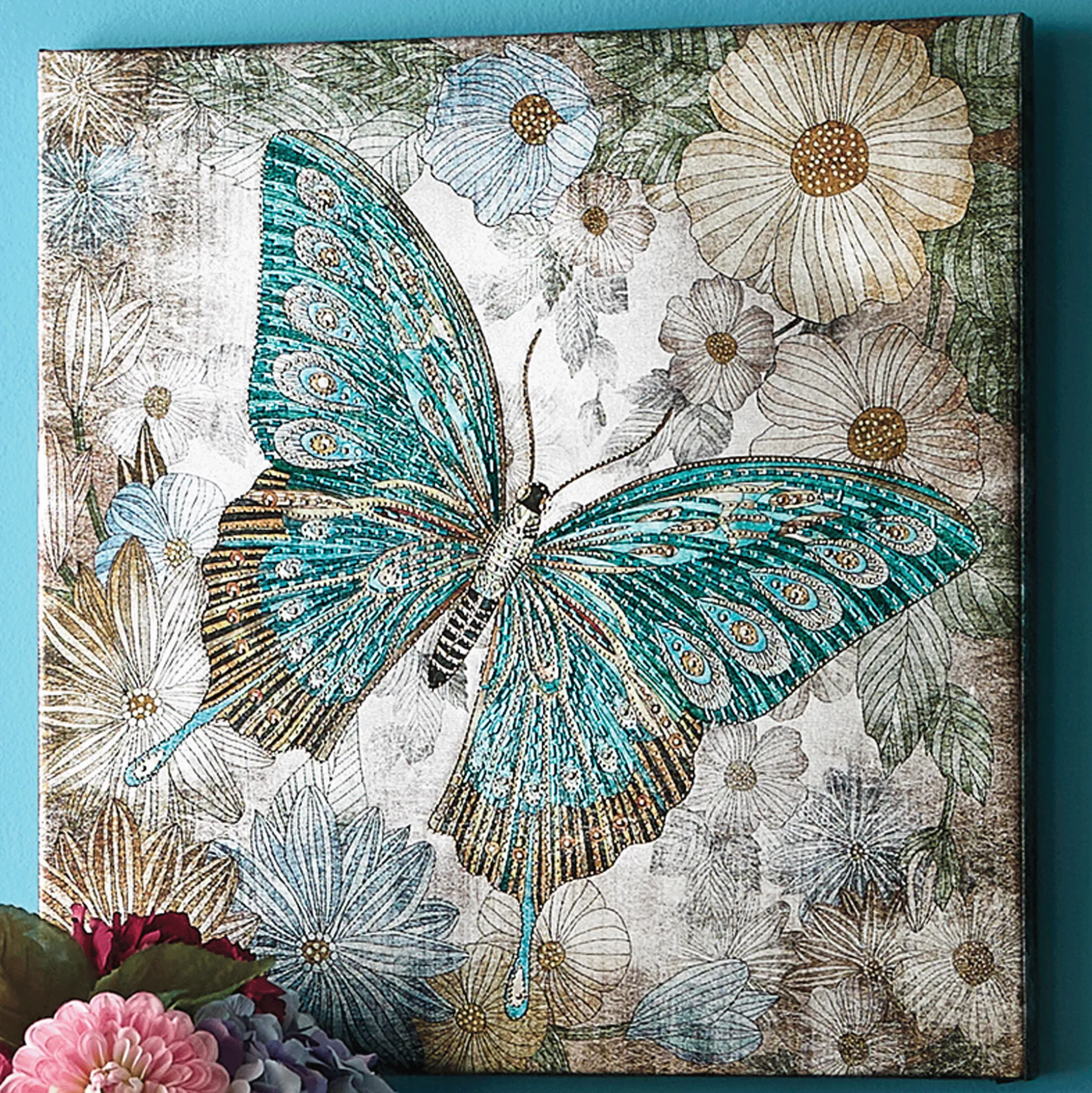 Embellished Butterfly Wall Art