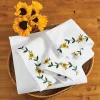 Embroidered Sunflower Hem Sheet Set