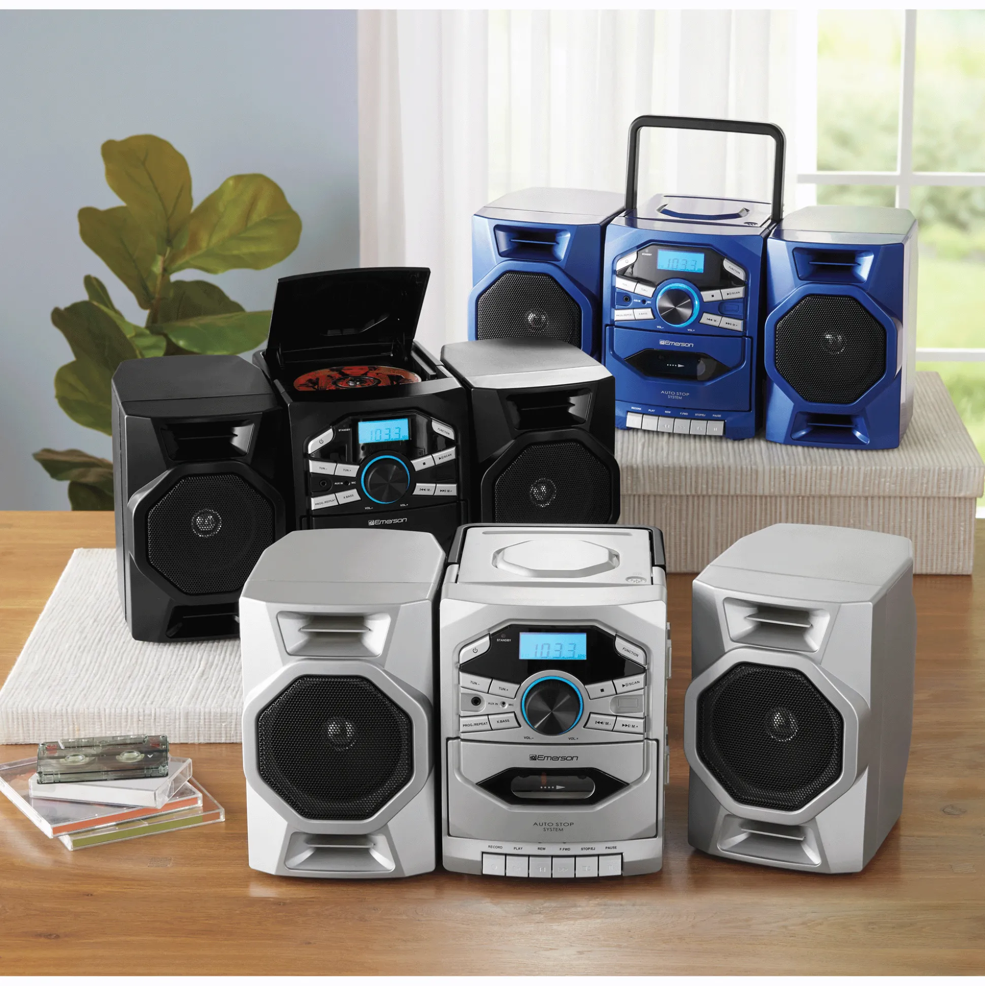 Emerson Portable CD/Cassette Stereo Boom Box