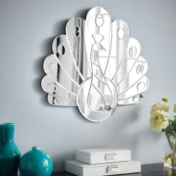 Fanned Peacock Wall Mirror