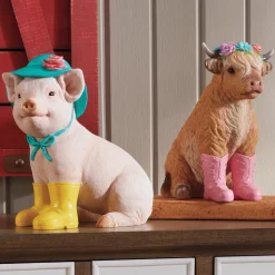 Farm Animal In Boots Figurines