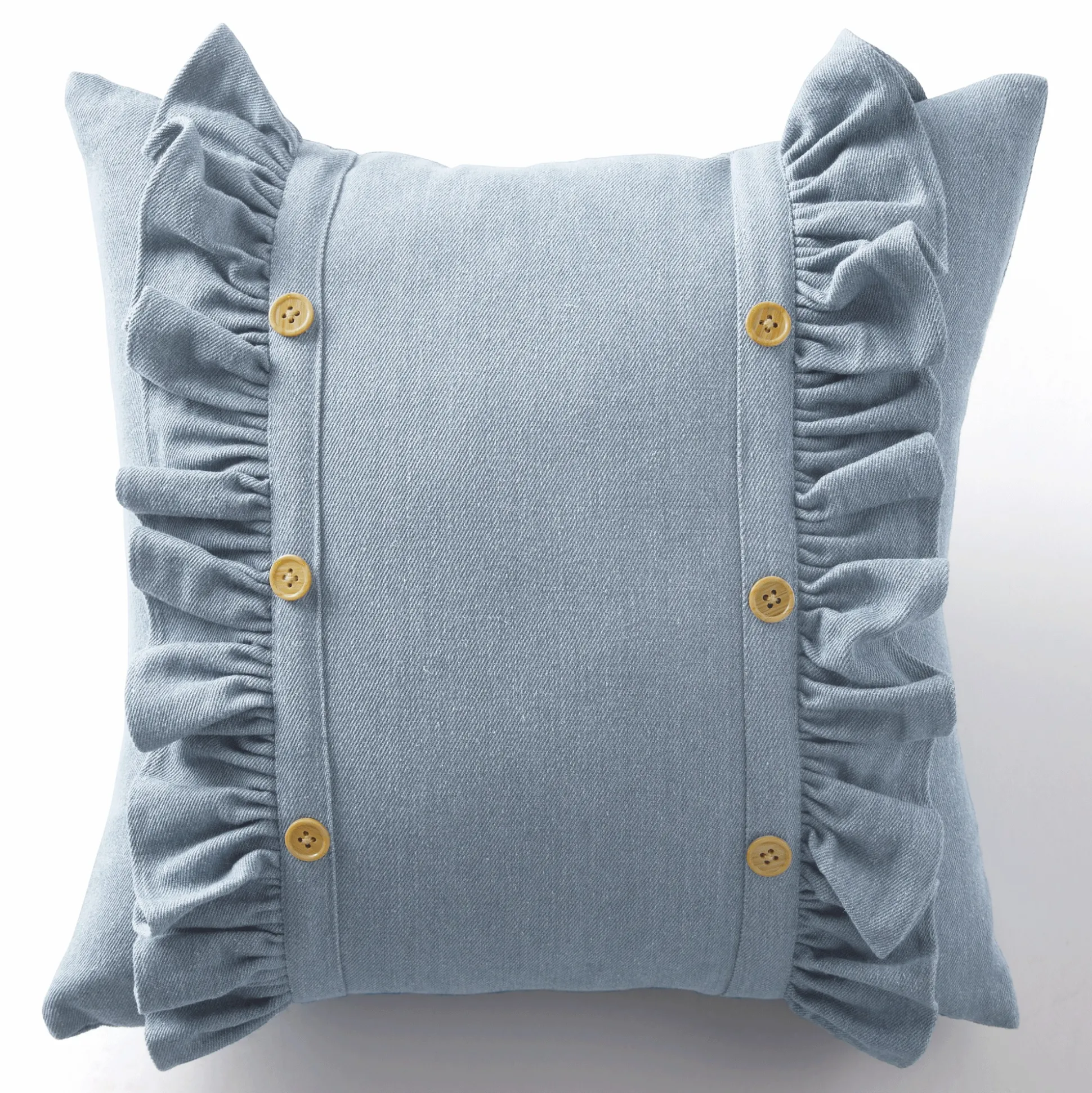 Faux-Denim Accent Pillow