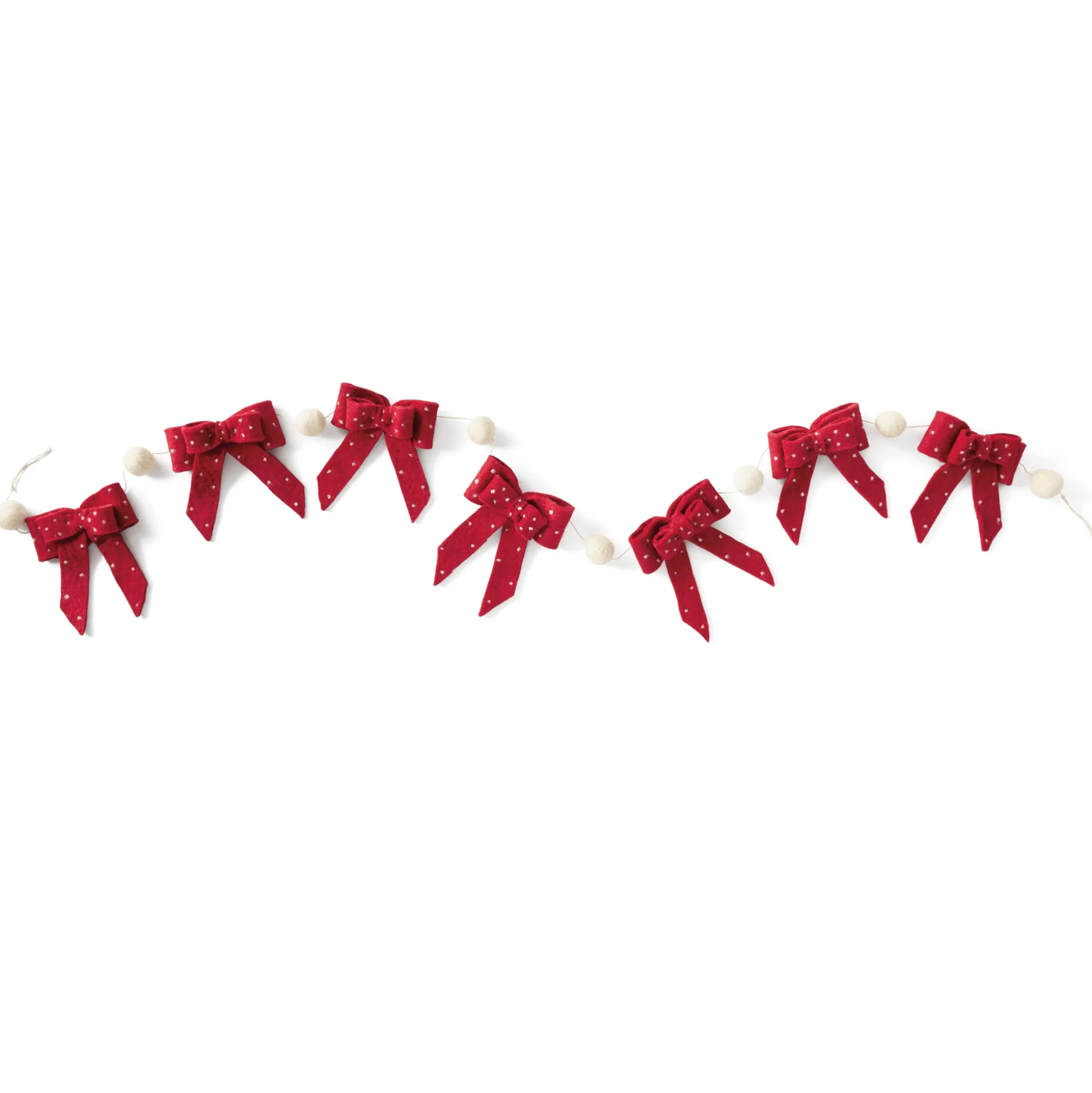 Felt Dotted-Bow Garland