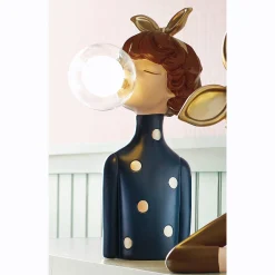 Figural Bubble Gum Lady Lamp