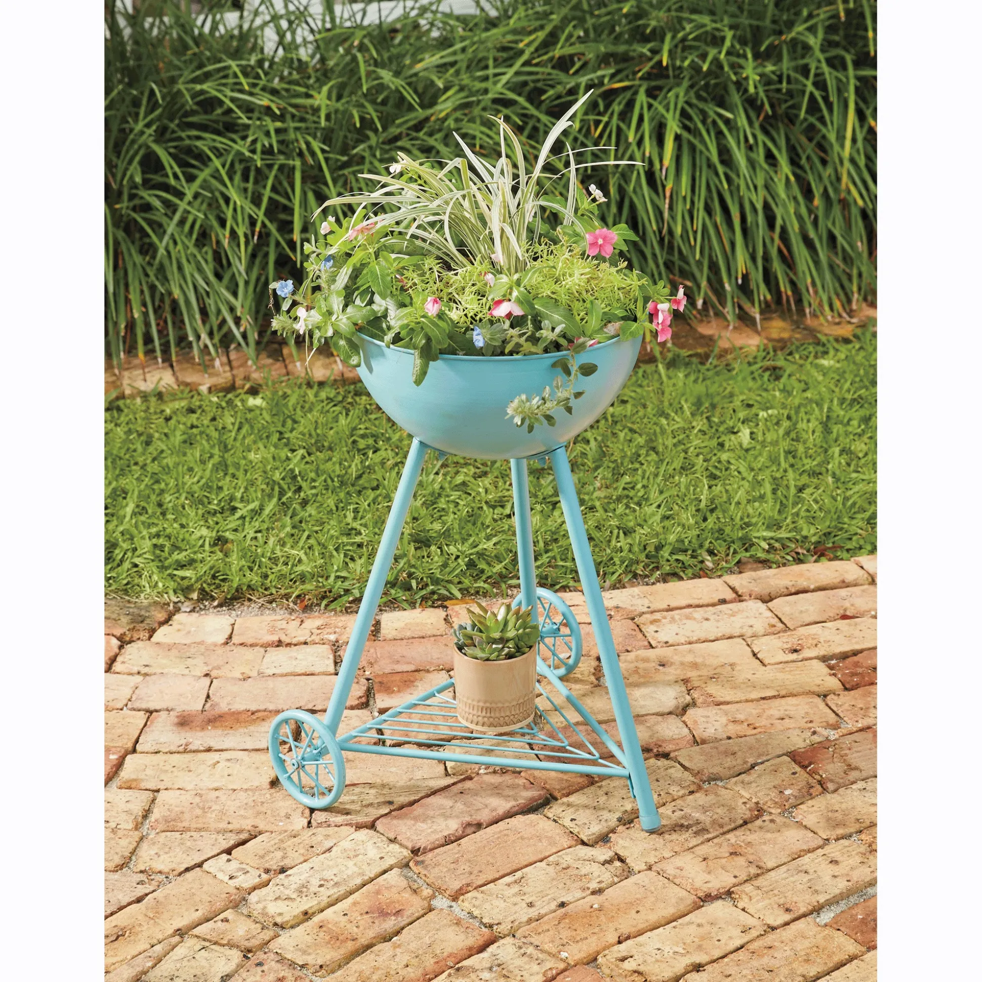 Figural Charcoal Grill Planter