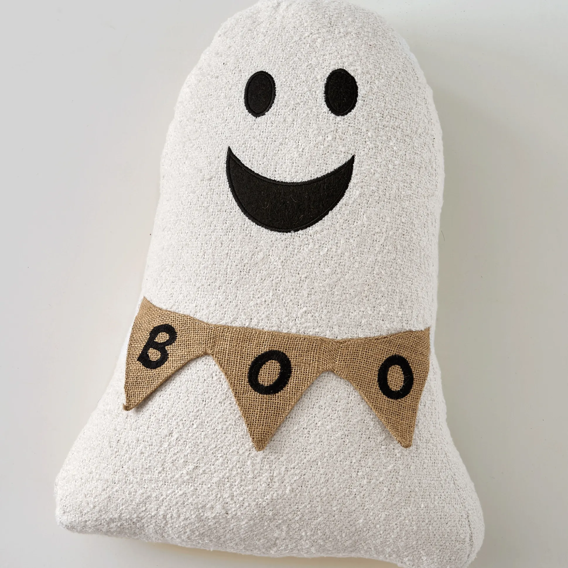 Figural Ghost Burlap Pillow