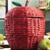Figural Woven Apple Storage Basket