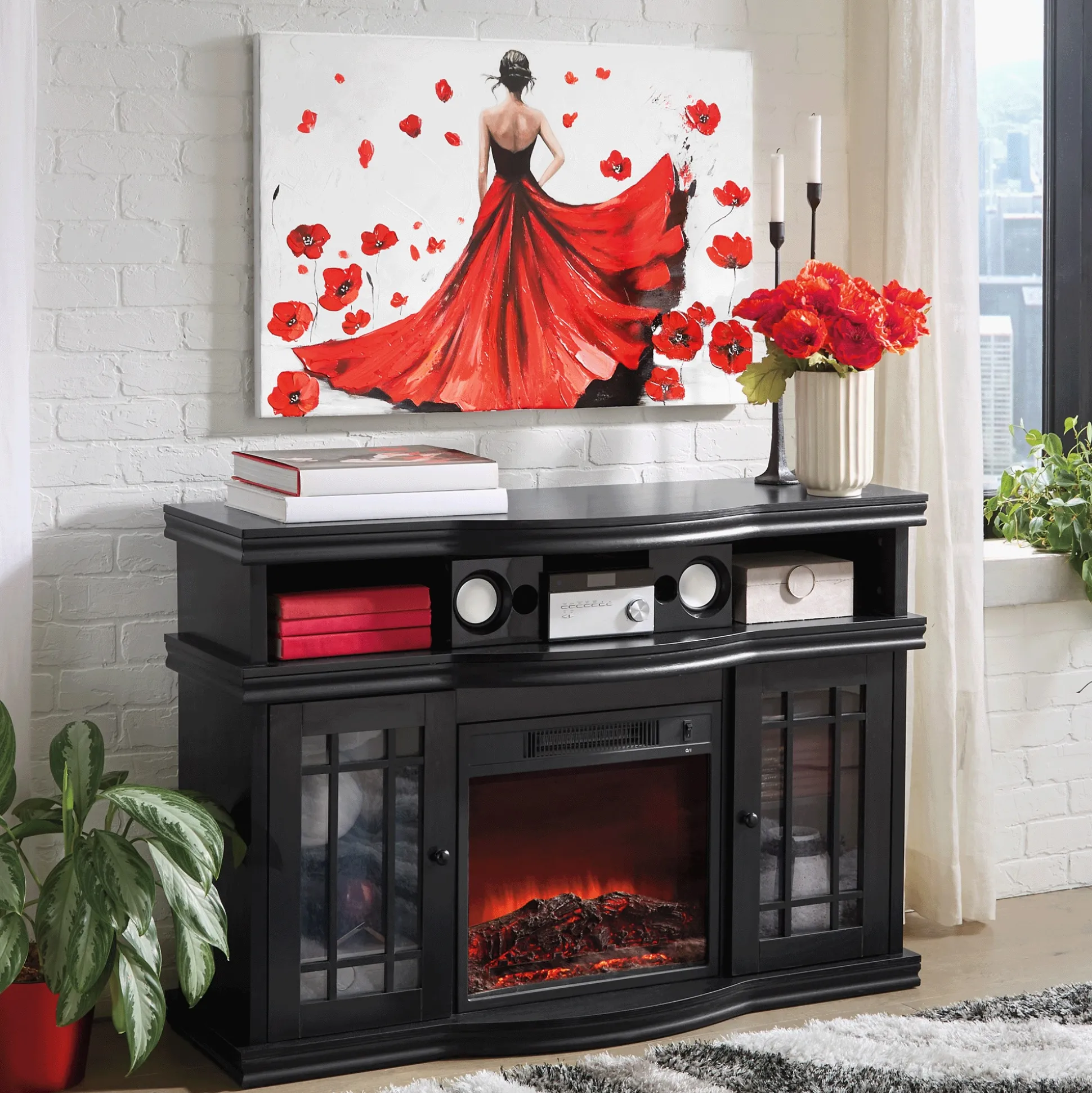 Floating Poppies Dress Wall Art
