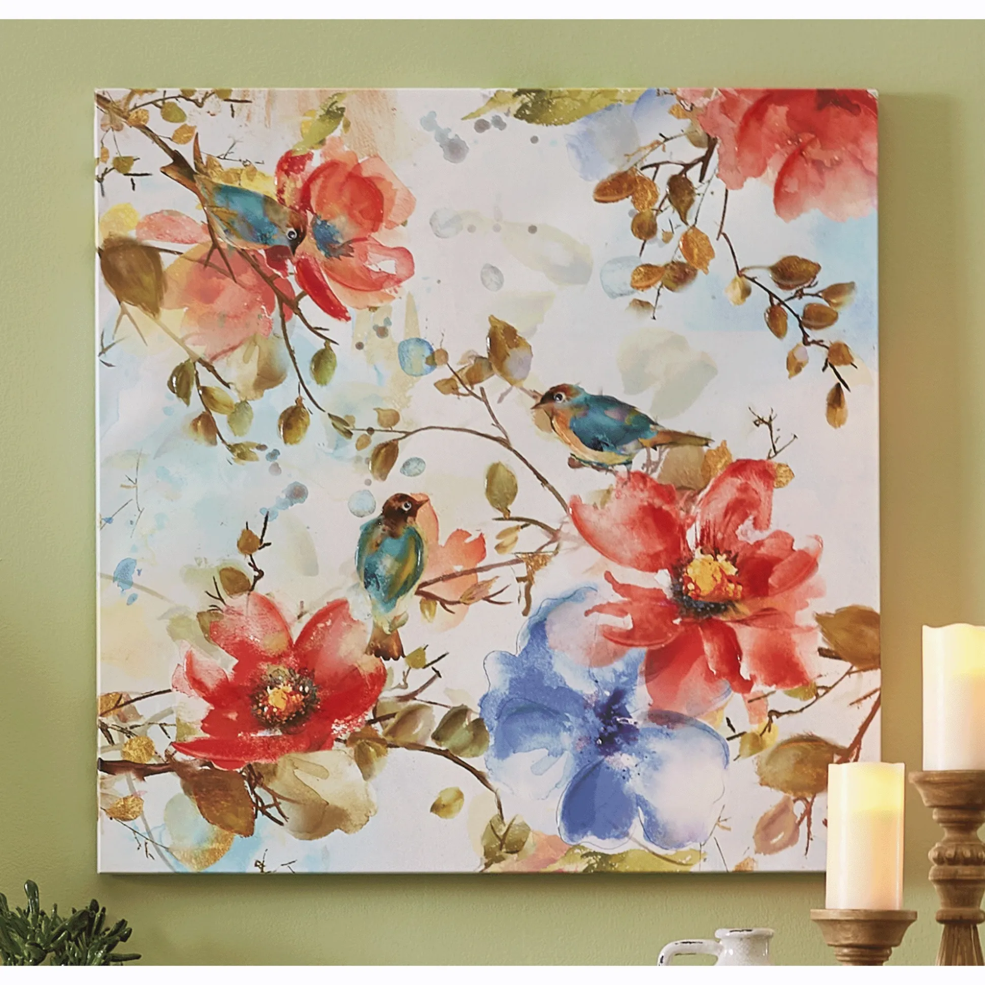 Floral Birds Wall Art