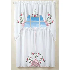 Floral Embroidered Curtain