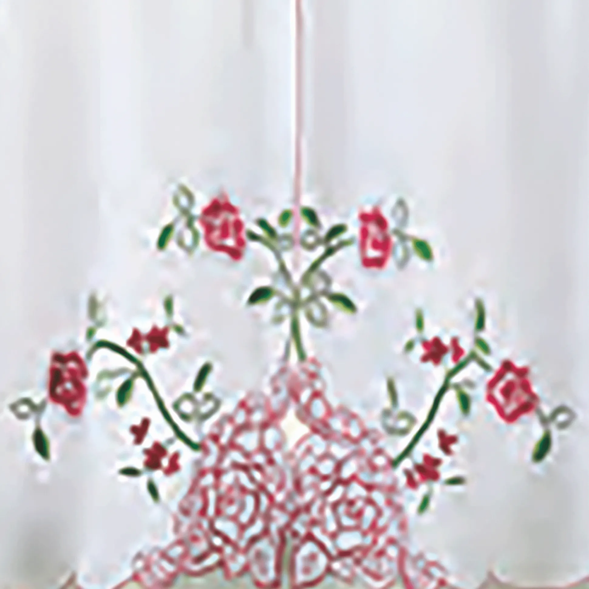 Floral Embroidered Curtain