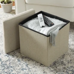 Folding Storage Ottoman