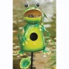 Frog Bird Feeder Garden Stake