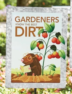 Galvanized Metal Garden Sign
