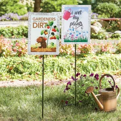 Galvanized Metal Garden Sign