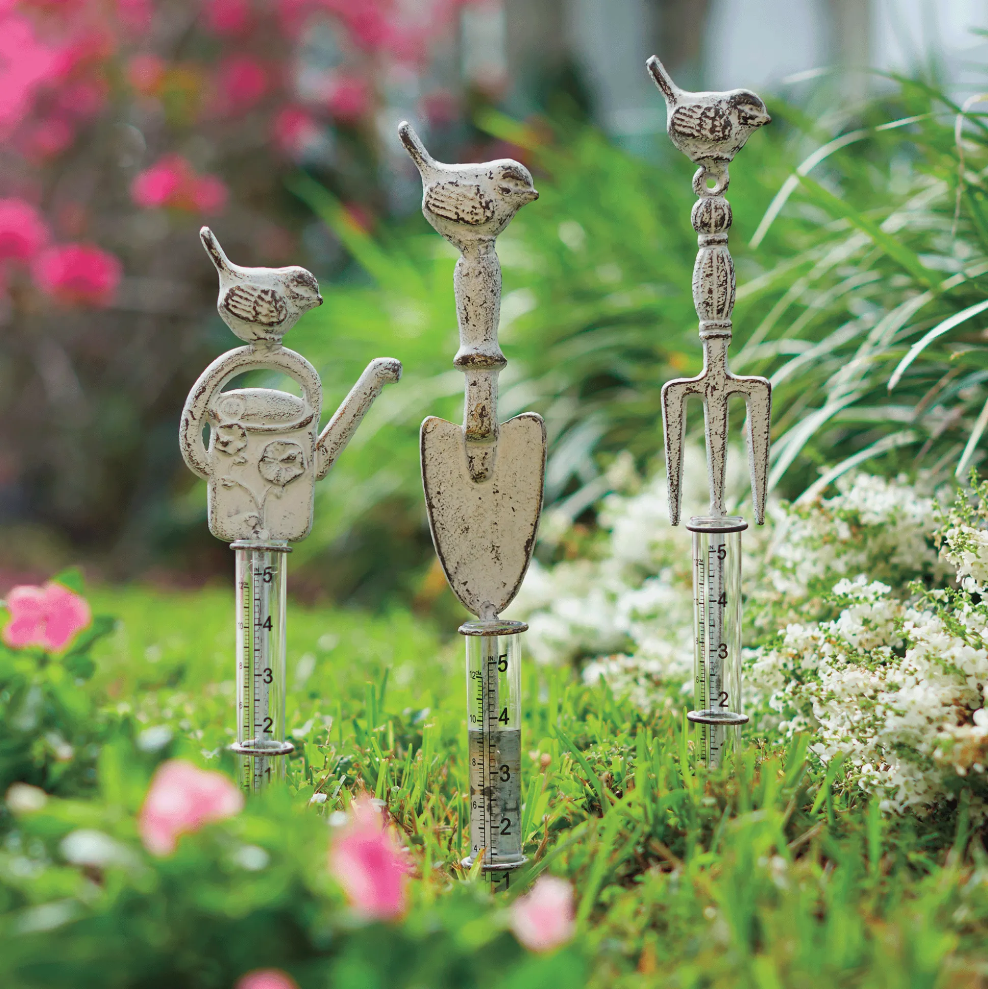 Garden Tool Rain Gauge Stake