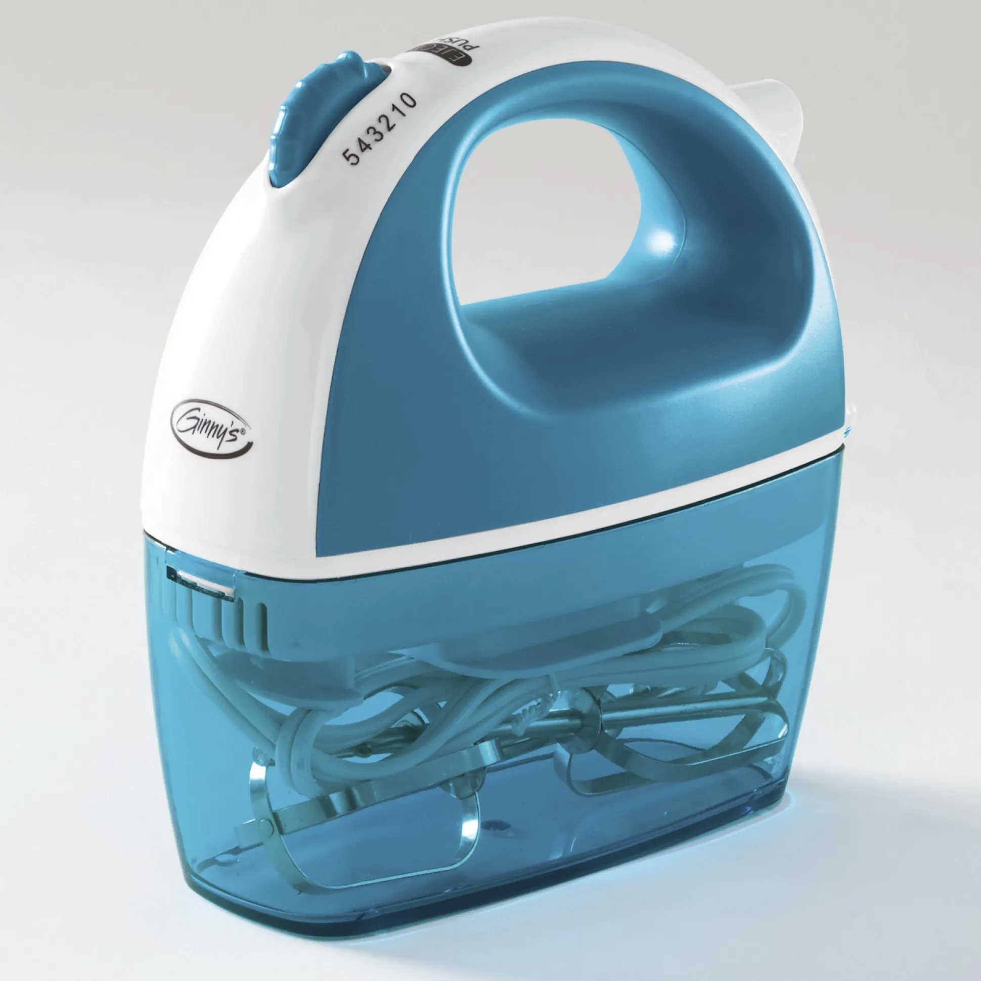 Ginny's Brand 5-Speed Hand Mixer with Storage Case for Cord and Attachments
