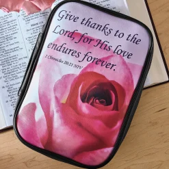 Give Thanks Rose Bible Cover
