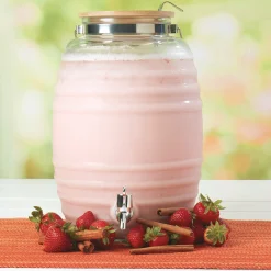 Glass Beverage Dispenser with Ladle