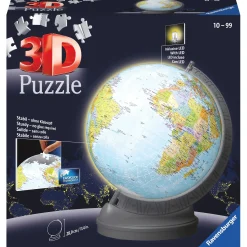 Globe with Light 3-D Puzzle