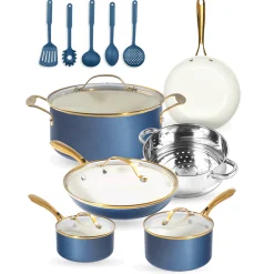 Gotham Steel Natural 15-Piece Ceramic Nonstick Cookware Set