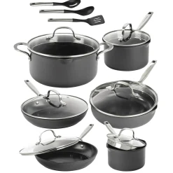 Gotham Steel Pro 15-Piece Hard-Anodized Cookware Set