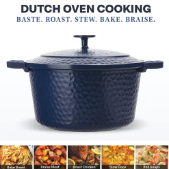 Gotham Steel 5-Quart Hammered Dutch Oven