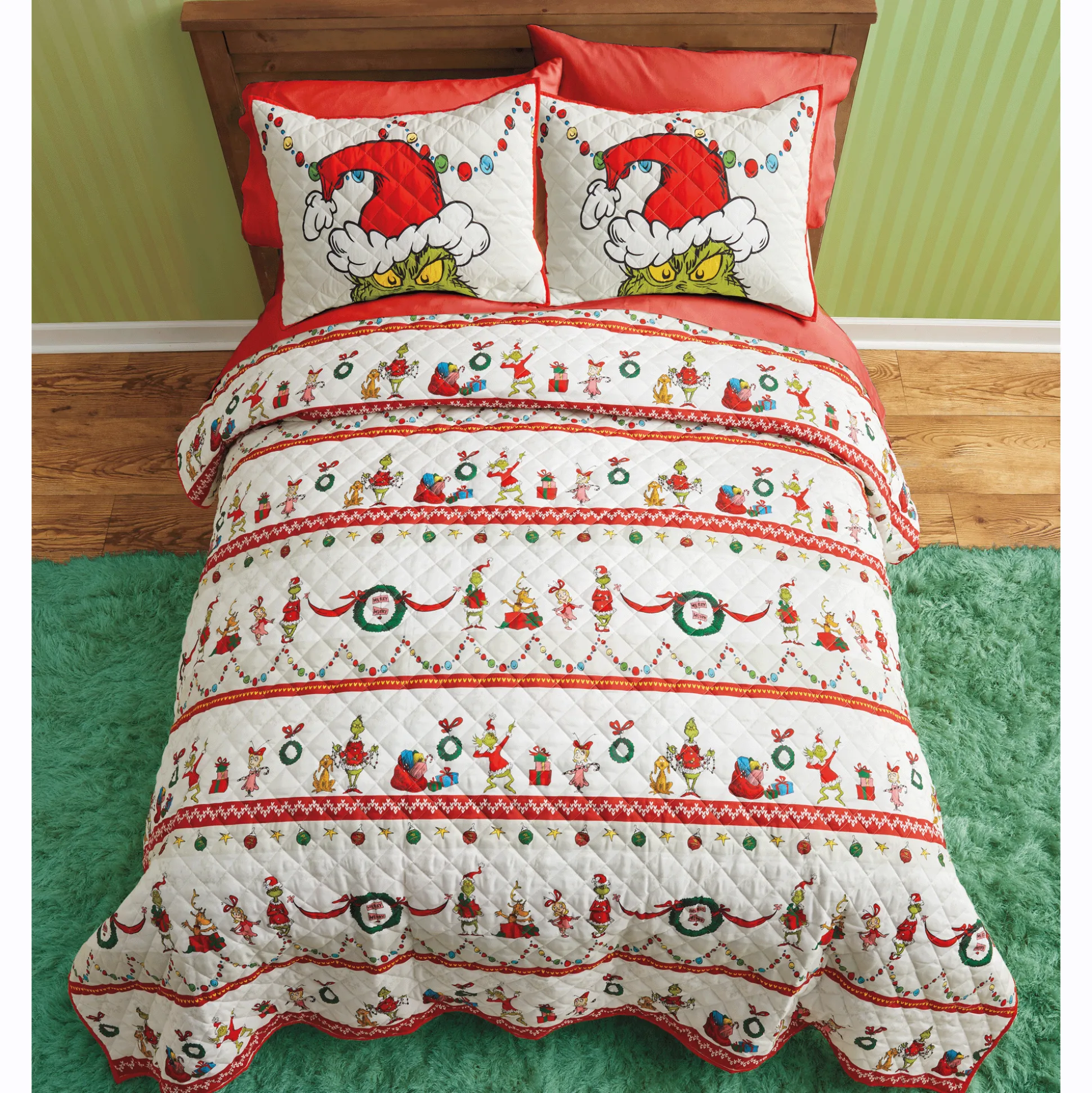 Grinchmas 3-Piece Quilt Set