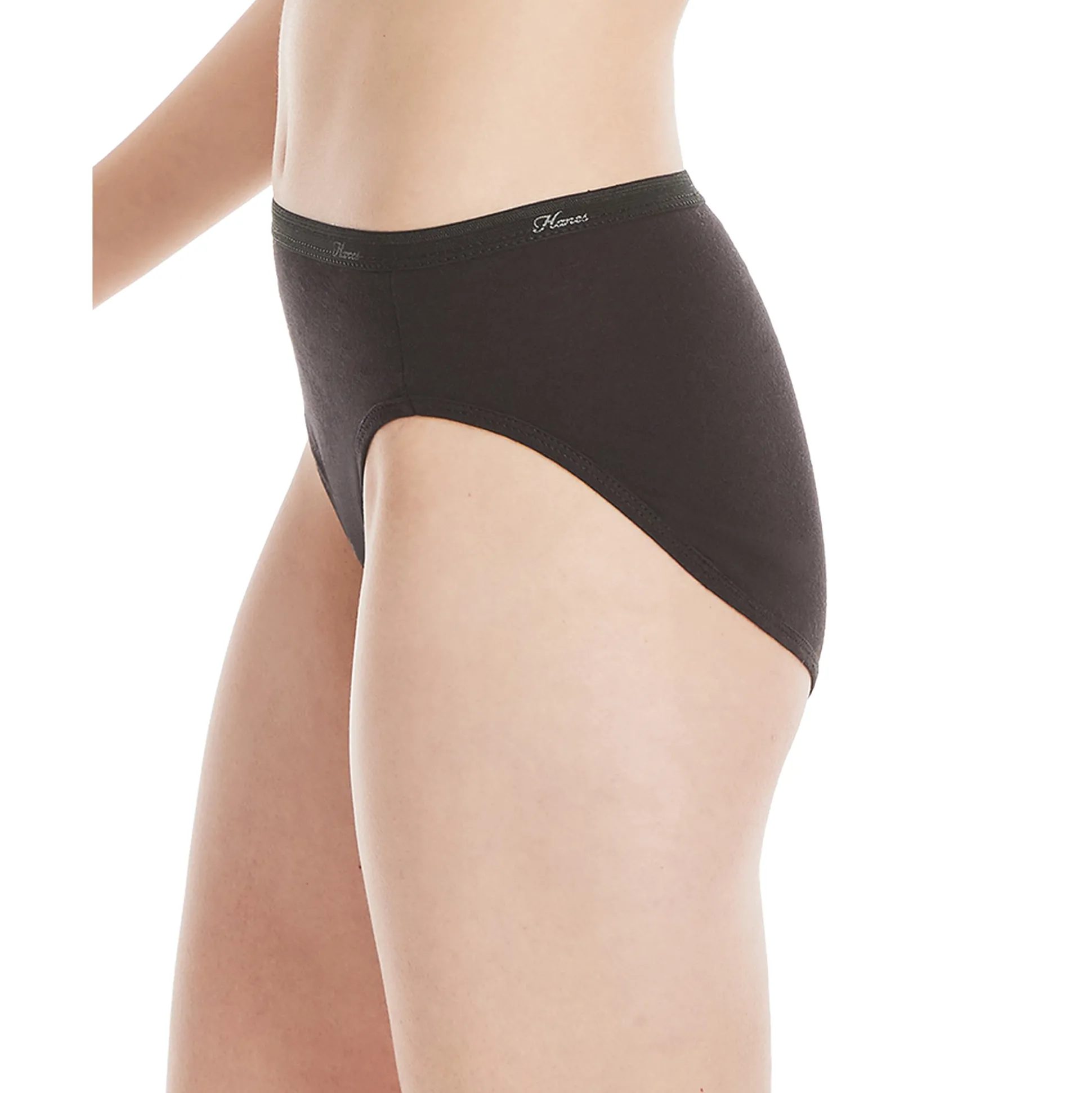 Hanes 10-Pack Hi-Cut Cotton Panty