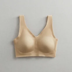 Hanes Women’s Invisible Embrace Pullover Bralette with Removable Foam Cups
