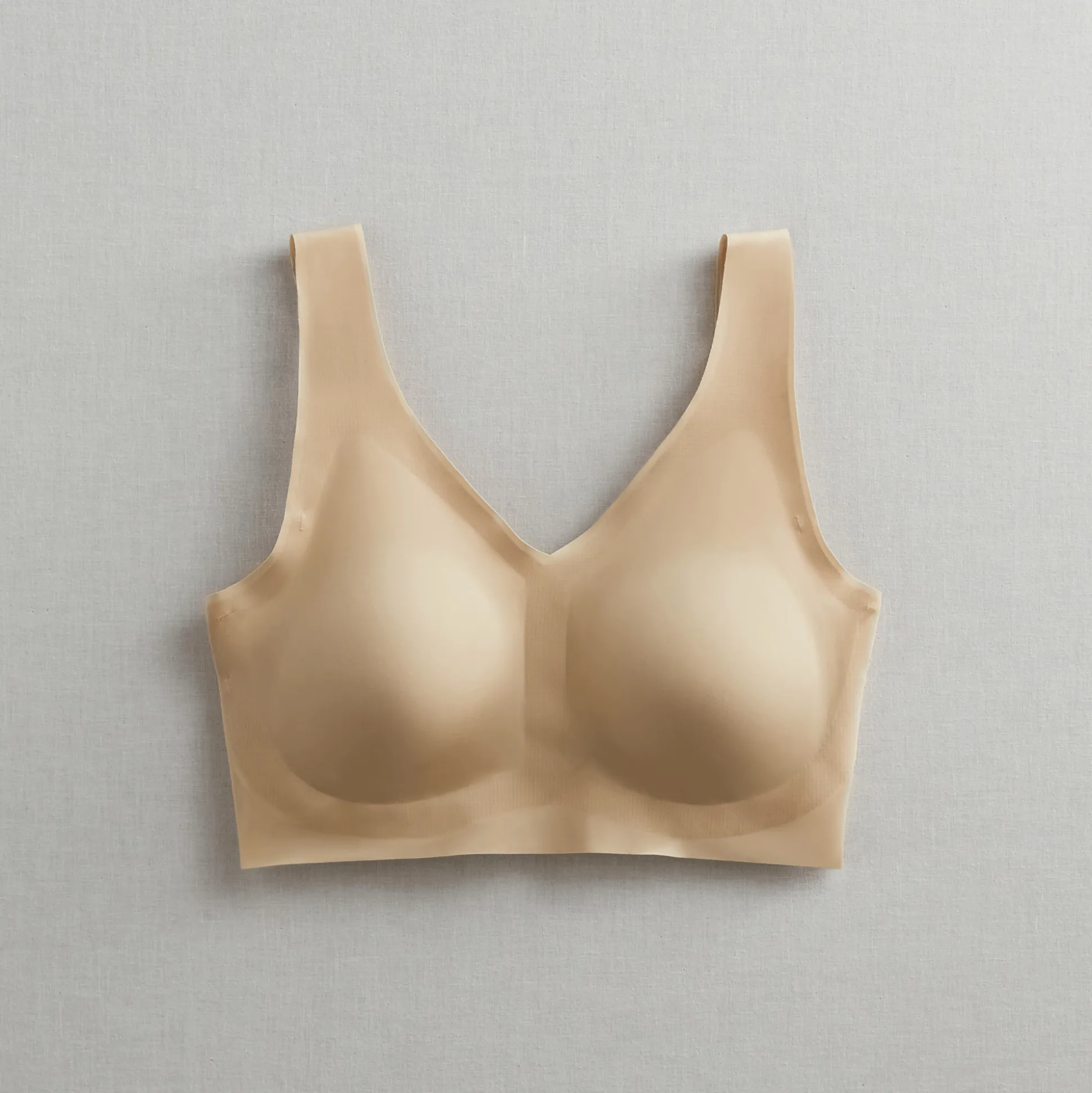 Hanes Women’s Invisible Embrace Pullover Bralette with Removable Foam Cups