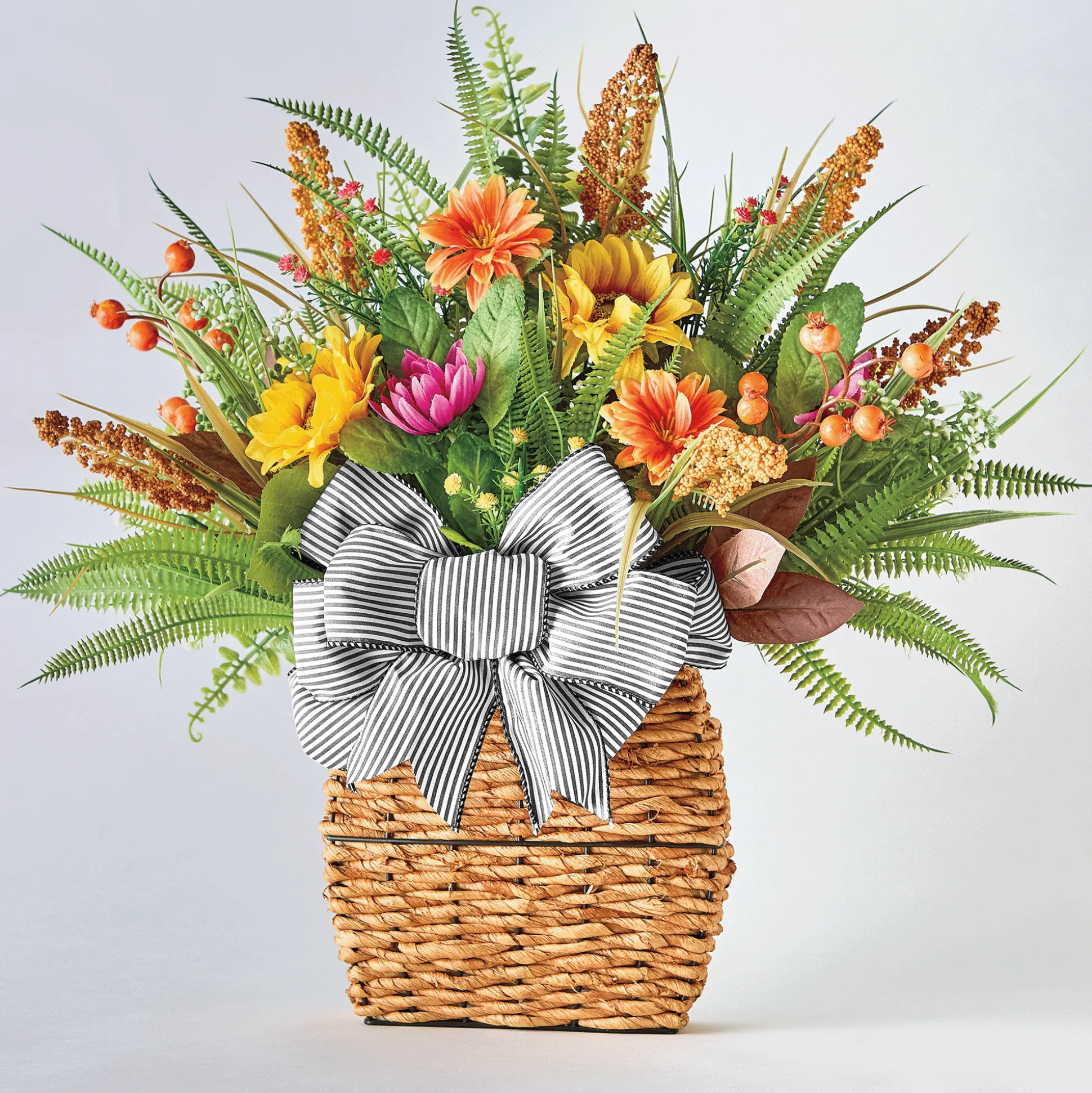 Harvest Hanging Basket with Sign | Rustic Home Décor