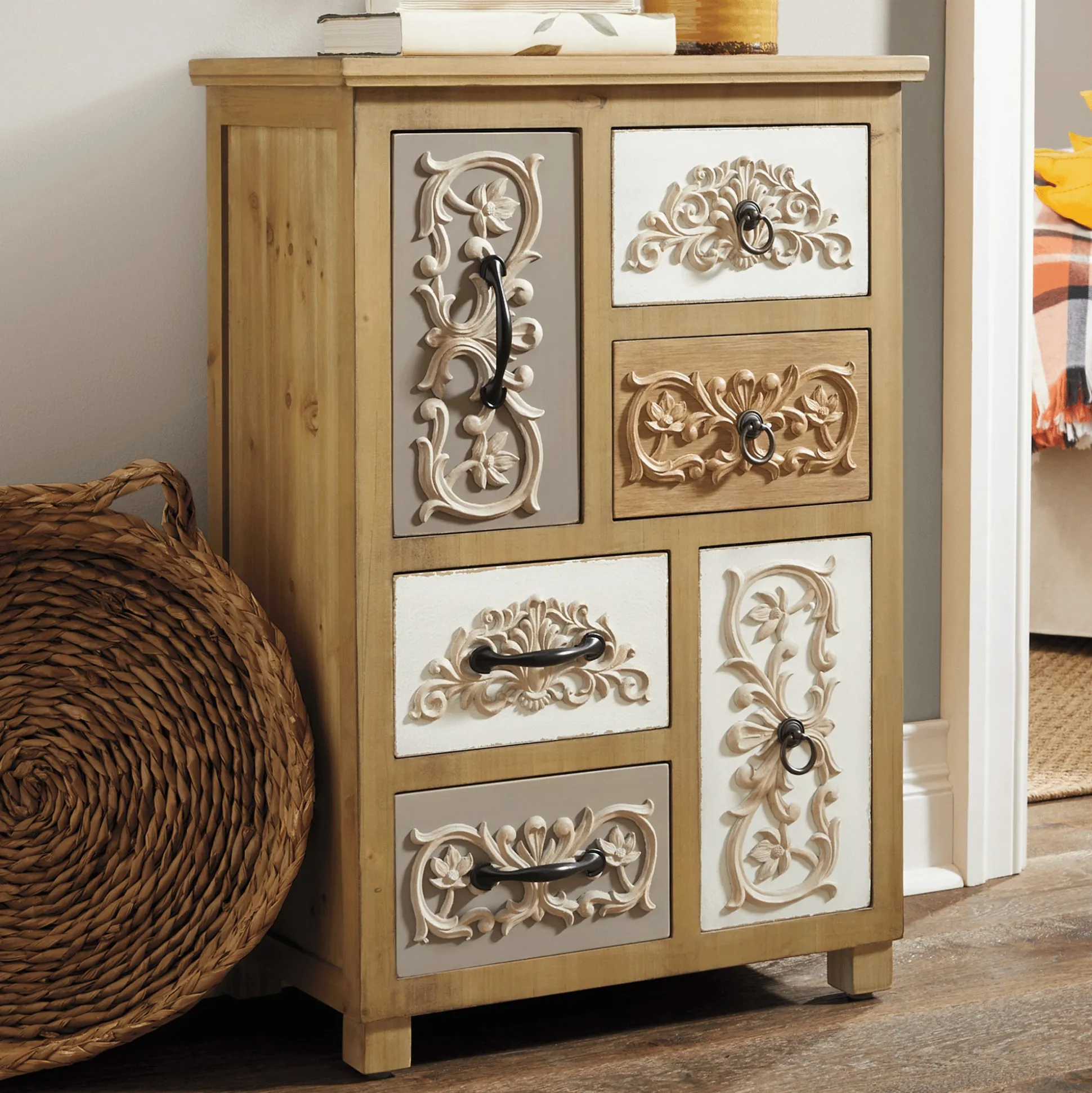 Henders Carved Mix-and-Match Cabinet