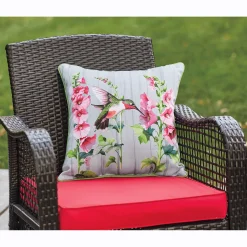 Hummingbird Outdoor Accent Pillow