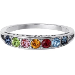 I Love You Family Sterling Silver Ring