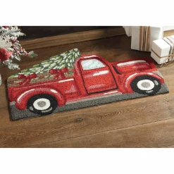 Indoor/Outdoor Holiday Truck-Shaped Mat – 22" x 36"