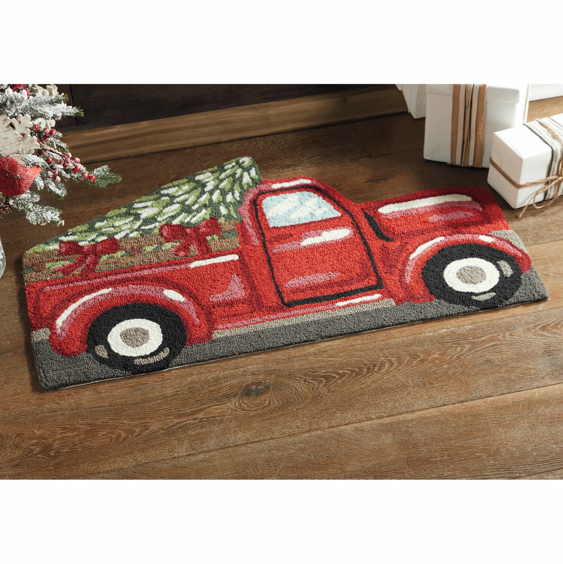 Indoor/Outdoor Holiday Truck-Shaped Mat – 22" x 36"