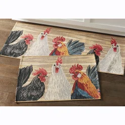 Indoor/Outdoor Roosters Rug
