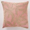 Jute Embroidered Accent Pillow